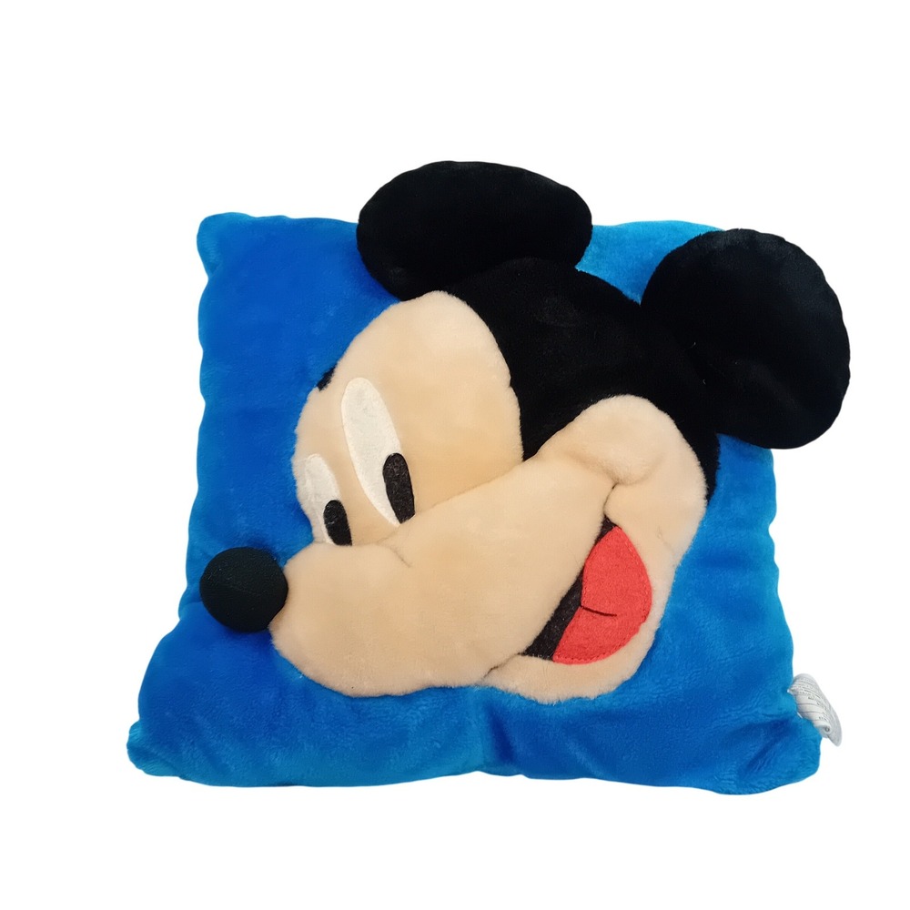 Vintage 90s Y2K Disney 3D Mickey Mouse Face Pillow Retro Kids Decor Kidcore